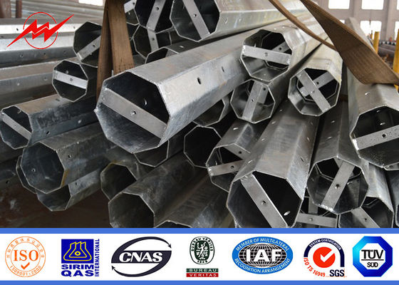 Outdoor Illumination 25M Steel Electrical Power Pole 5mm for Power Transmission