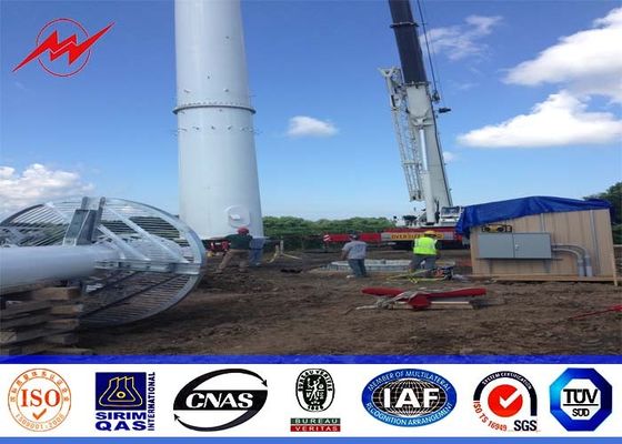 Round 100 ft Multi - Platform Mono Pole Tower , Self- Supporting Steel Lattice Tower