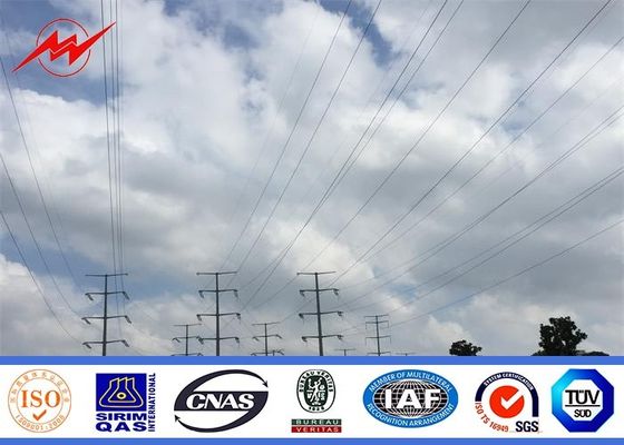 Medium Voltage Electrical Power Pole , Customized Transmission Line Poles