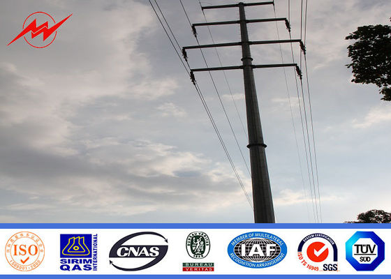 12m 3mm thickness Steel Utility Pole for electrical power line