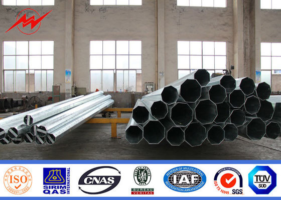 11kv 12m 3mm thickness Steel Utility Pole for overheadline project
