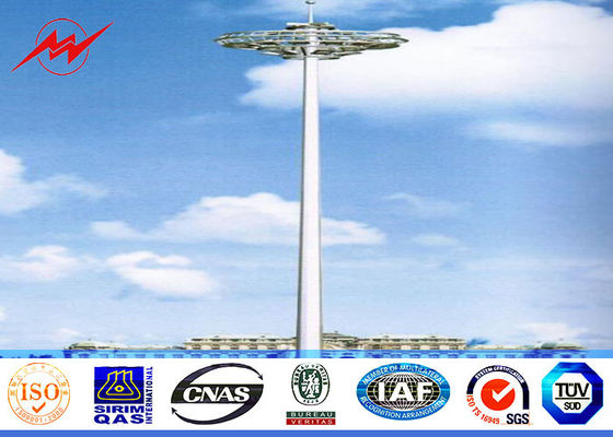 15M LED High Mast Light Pole Highway / Airport High Mast Lighting Pole ISO 9001