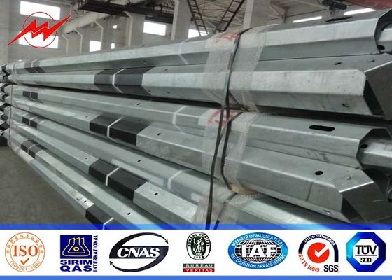 12sides 25ft 69kv Steel Utility Pole for Power Distribution structures with climbing rung