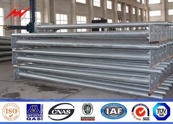 16sides 70ft 135kv voltage Steel Utility Pole for sub stational distribution line with steel top plate