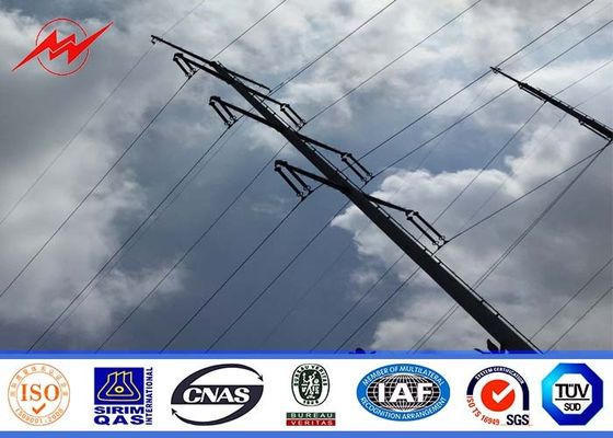 11M 300DaN Steel Utility Pole 3.5mm thickness Q345 material for 69kv 100meters Distribution Power