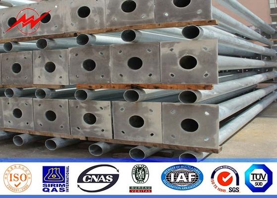 8sides 35ft 110kv Steel Utility Pole for transmission power line with single arm