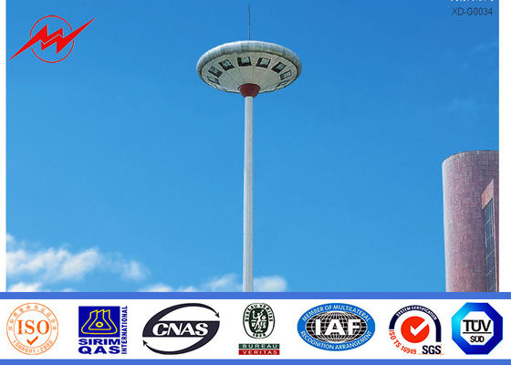 Single Side Lighting 35M HDG High Mast Park Light Pole with 6 Lamps