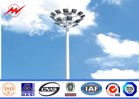 Single Side Lighting 35M HDG High Mast Park Light Pole with 6 Lamps