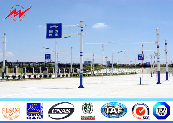 OEM Outdoor Conical 6m Parking Lot Lighting Pole With Single Bracket