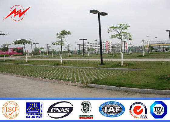 OEM Outdoor Conical 6m Parking Lot Lighting Pole With Single Bracket