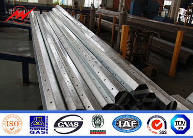 Octagonal Double Circuit Electrical Galvanized Steel Pole Approved 