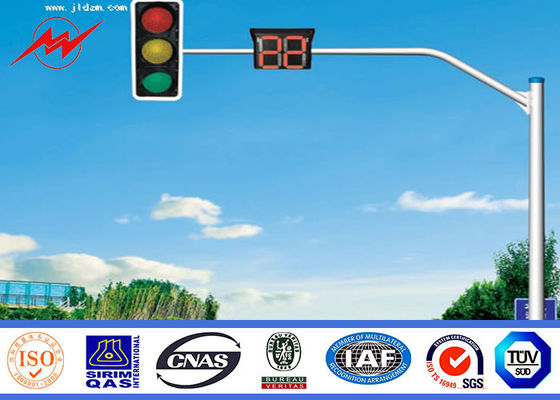 Octagonal Steel Street Lighting Poles Traffic Light Signals With Powder Coating