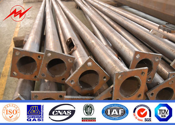 ISO Standart Güneş Sokak Işık Direkleri, Boru Çelik Kutup 6-15m Renk Özelleştirilmiş