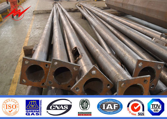 12 M 3.5mm Çift Kol Sokak Işığı Direkleri, Çelik Borulu Direği 15 Yıl Warrenty