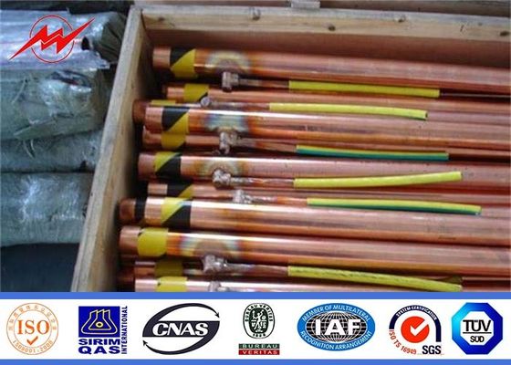 Power Transmsion Copper Ground Rod , Copper Coated Ground Rod