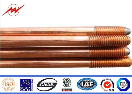 Pure Earth Earth Bar Copper Grounding Rod Flat Pointed 0.254mm Thickness