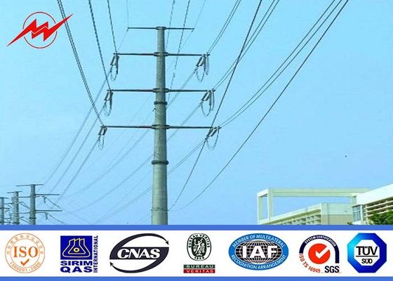 High Mast Steel Utility Power Poles Electric Power Poles 30000m Aluminum Conductor