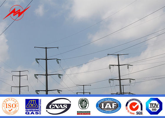 10-500kv Steel Transmission Pole Steel Power Pole For Line Projects