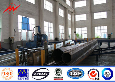 60FT 70FT 75FT 1200kg Elektrik hattı için galvanizli çelik direkler