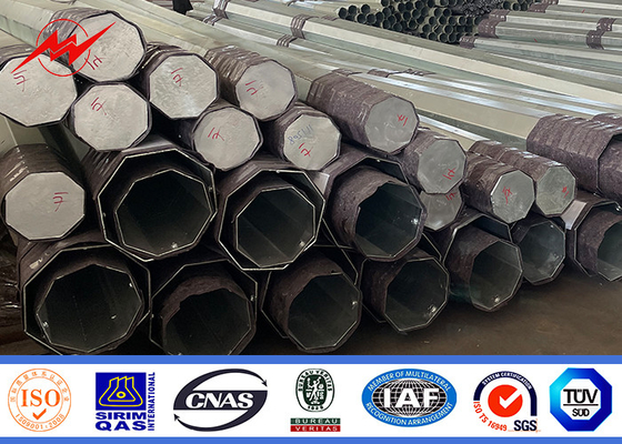 Yüksekliği ve şekli özelleştirilebilir sıcak daldırılmış galvanize sekizgen elektrikli güç direği