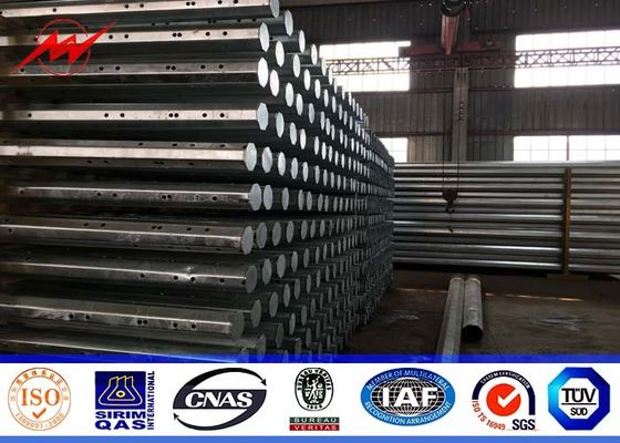 Gr65 115kv 50FT Philippines NGCP Galvanised Steel Poles AWS 1.1 Welding Standard