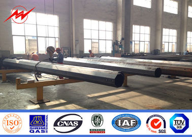 Q345 Galvanizli Çelik direği Konik Güç iletimi Elektrik borucu kule