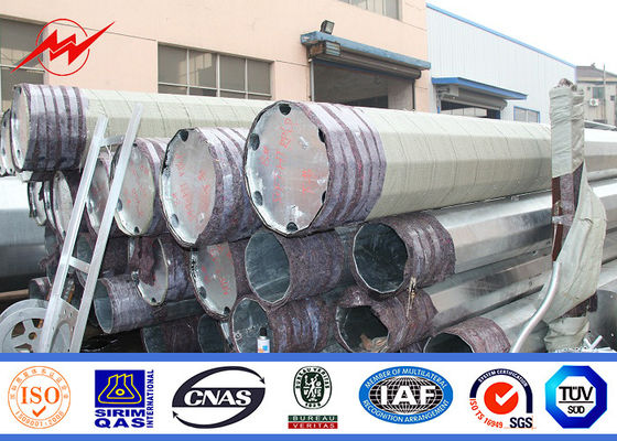 Outside 8KN Steel Tubular Pole , Commercial Light Poles 355 n / mm2 Yield Strength