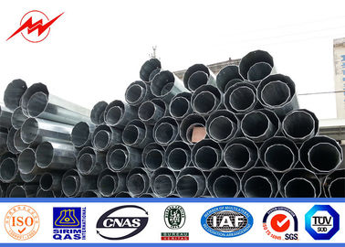Standart NEA 13,8kV 69kV dağıtım hatları için galvanizli çelik direkler 25ft'ten 40ft'e kadar