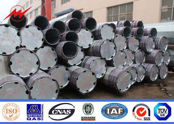 Multi Sides Electrical Power Pole / Galvanization Steel Utility Poles , NFA91121 Standard