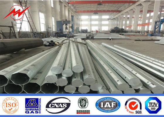 9m 300Dan Galvanized Steel Pole For Electrical Power Transmission Line