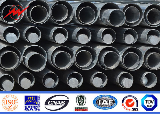 Transmission Line Galvanized Electrical Power Pole with Yield strength 450 Mpa