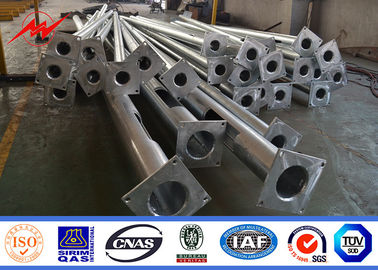 80 Mikron Yuvarlak 8m Sokak Lambası Direkleri Sıcak Daldırma Galvaniz
