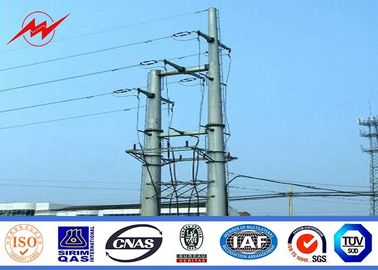 36m Yuvarlak Tapered Elektrik Gücü direği 550 KV Hava hatları için Özel Renk