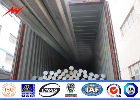 10kV Hot Dip Galvanized Electric Power Transmission Line Tubular Steel Poles