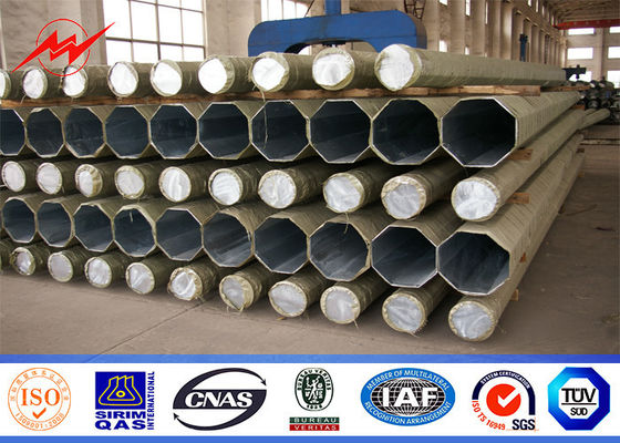 65kv 20M Galvanized Electrical Steel Power Pole / Metal Power Poles