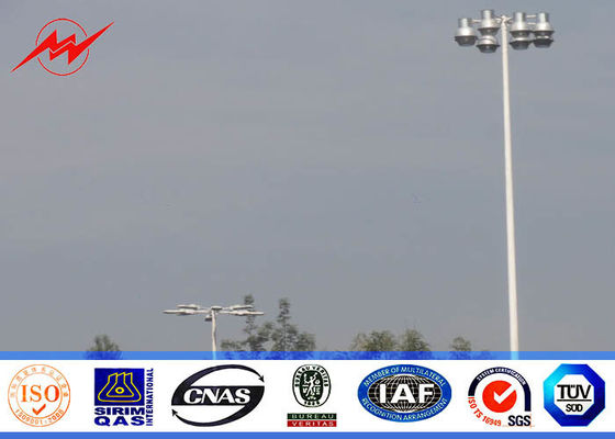 Stadyum Aydınlatma İçin Platformlu Braket Kolu Olan Galvanizli Sekizgen 45M Yüksek Mast Hafif Köşegen
