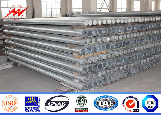 15M Tubular Galvanized  Steel Utility Power Electrical Pole Venezuela For 33KV Electrical Power Distribution