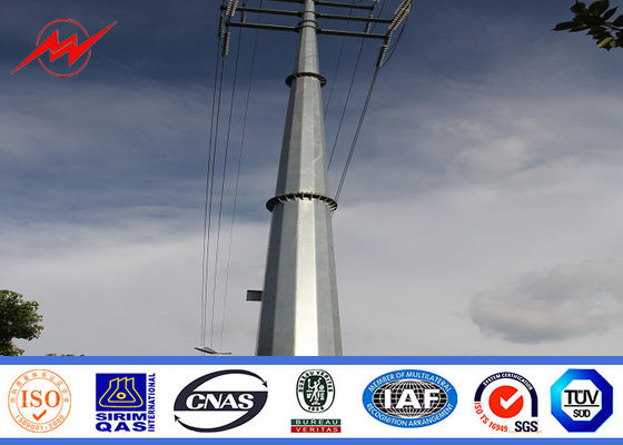 69KV 1260KG Octatonal Galvanizli Çelik Pole PC ile Senkronizasyon