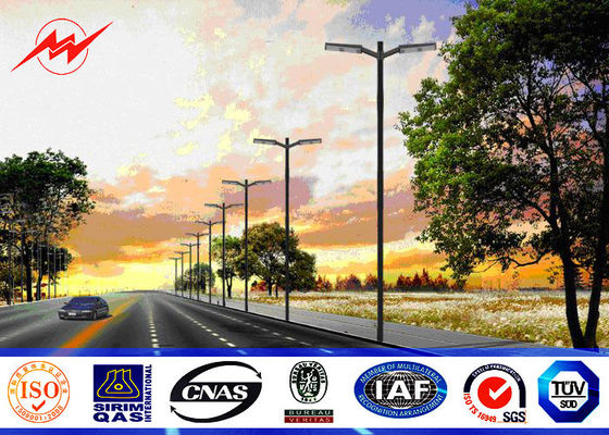 Çift Kavisli Kol ile Sıcak Daldırma Galvaniz Açık Sokak Aydınlatma Direkleri 5M 8M