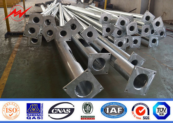 Galvanizli Q235 10M Sekizgen Orta Katlanır Sokak Lambası 4mm Kalınlıklı
