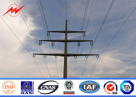 69kv iletim hattı için 450Mpa ile NGCP 65FT Galvanizli Çelik Tabaka 10mm kalınlık