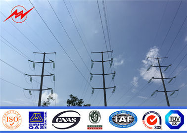 10kV Sıcak Daldırma Galvanizli Elektrik Nakil Hattı / Boru Bükücü Çelik Direk