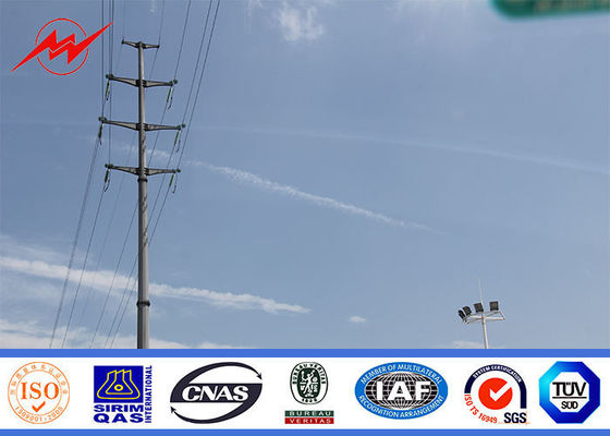 66kv Elektrik İletim Güç Kutup Hattı Kulesi / Çelik Direk Kutusu Tepegöz İletim Hattı için