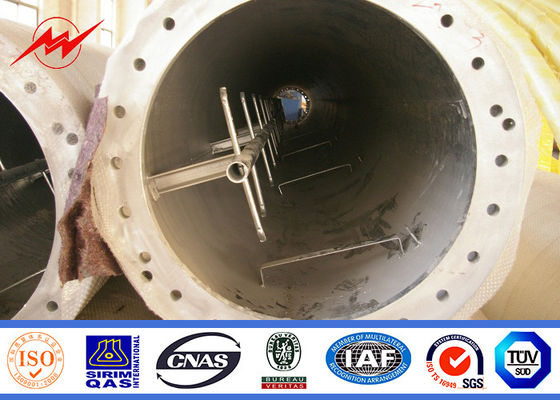 Minimum Galvanizleme ile 50ft Galvanizli Sekizgen Açık Monopole Hücre Kule İletişim Dağıtımı 100