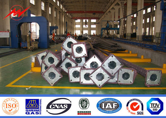 Yol Dağıtımı İçin Sıcak Daldırma Galvanizli 12m Q235 Tek Kollu Sokak Aydınlatma Direkleri