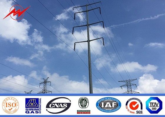 SS400 Çelik 132kv Yardımcı Güç Direkleri Poligonal Kule Çelik Sekizgen Direkleri