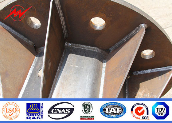 Yüksek Direk Kare / Yard / Endüstriyel Sokak Işık Direkleri Konik Galvanizli Kutup