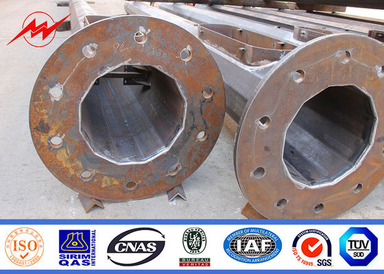 Yüksek Direk Kare / Yard / Endüstriyel Sokak Işık Direkleri Konik Galvanizli Kutup