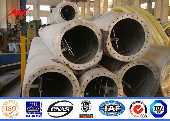 ASTM A123 Galvaniz Standardı ile 60M Profesyonel Monopole Telekom Kulesi