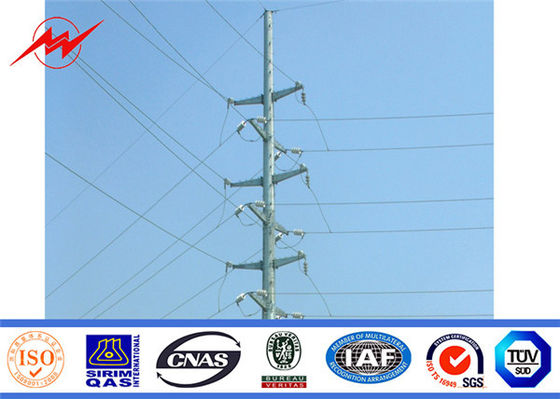 FIberglass Koruma ile 11KV 33KV Sekizgen Çelik İletim Boru Direk